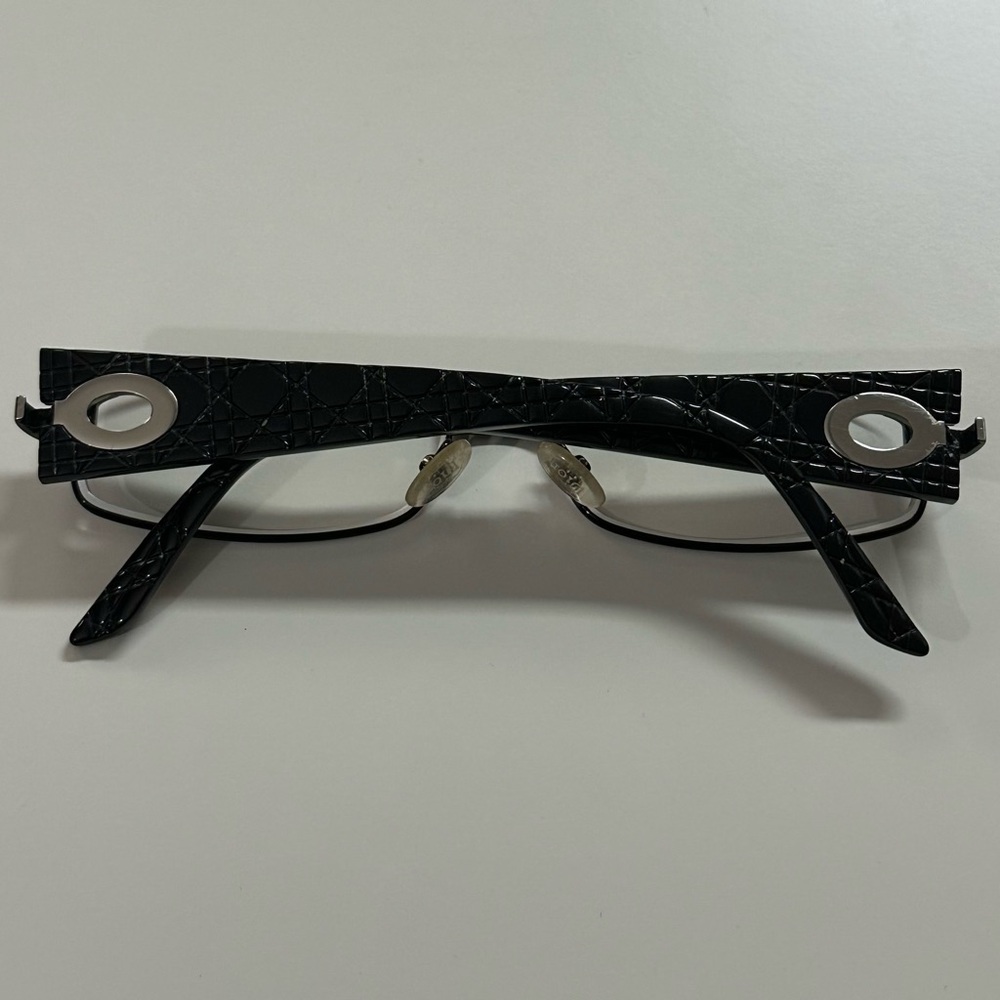 CHRISTIAN DIOR women's CD3736 black rectangular frame glasses, 55 [] 16.